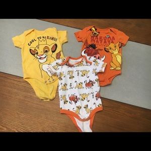 Disney lion king 3-6 month onesie bundle